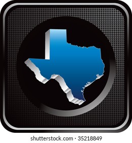 texas state on black web icon