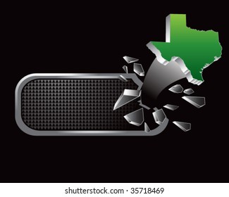 texas state on broken banner