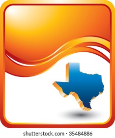texas state on golden wave background