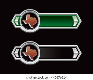 texas state on green and black arrows