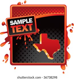 texas state on grungy background