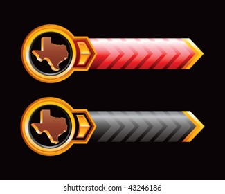 texas state on red and black arrows