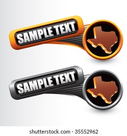 texas state on tilted banners