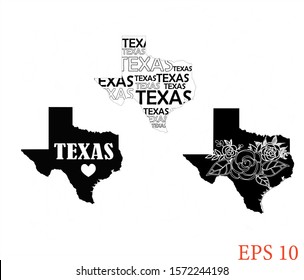 Texas State Set Illustration Transparent Background Stock Vector ...