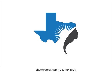 Idea de logotipo de sol del estado de Texas