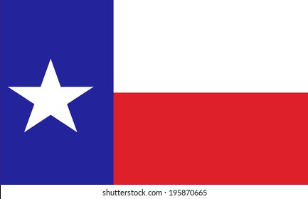 Texas state vector flag vector illustration isolated. United State of America country. National symbol of Texas flag.