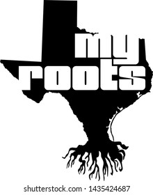 Texas state vector, My roots, USA map, America, silhouette