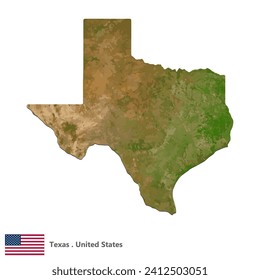 Texas, States of America Topographic Map (EPS)