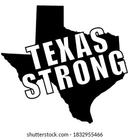 Texas strong on map vector graphic illustration 