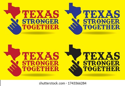 Texas Stronger Together Logo Design Concept, Vector Eps.