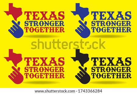 Texas Stronger Together logo design concept, vector eps.