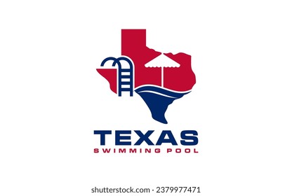 Texas swimming pool logo template