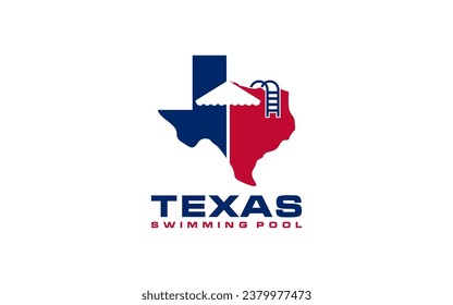 Texas swimming pool logo template