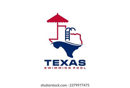 Texas swimming pool logo template