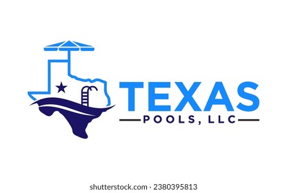 Texas swimming pool logo template