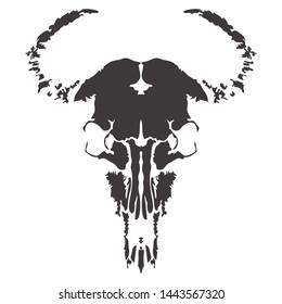 Texas symbol logo with incredible animal skulls