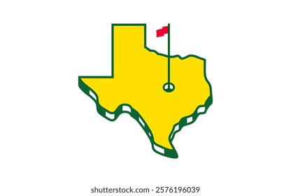 Texas team golf sports illustration logo design
