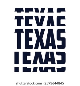 Texas text with a star in the middle. Design element for poster, t-shirt print, banner.