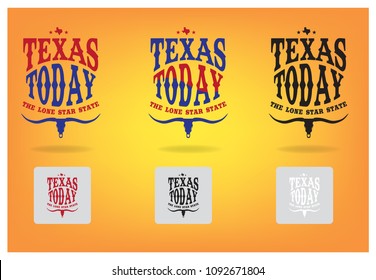 Texas today with nickname The Lone Star State, Vector EPS 10
