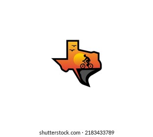 Texas Travel Logo Vector Template Abstract Monogram Symbol