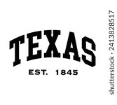Texas typography design for tshirt hoodie baseball cap jacket and other uses vector
