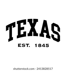 Texas typography design for tshirt hoodie baseball cap jacket and other uses vector