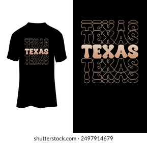 Texas typography t-shirt design template for sale.