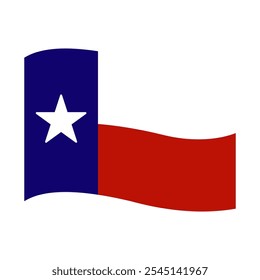 Texas US flag vector illustration. Simple flag Texas US icon emoji design.