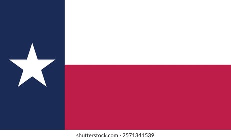 Texas US State Flag Vector Illustration