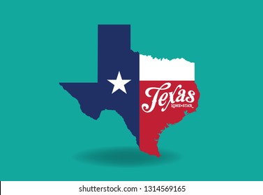 Texas USA Logo Concept with Nickname Lone Star, Vector EPS 10.