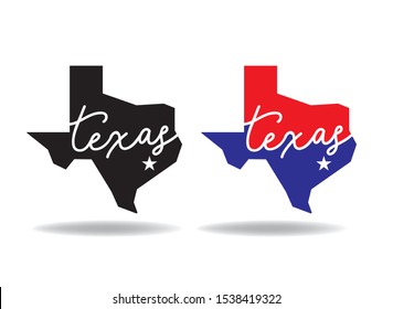 Texas USA map logo design concept, vector eps
