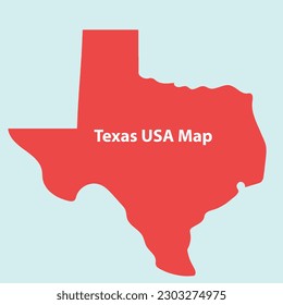 vector de silueta de mapa de texas usa