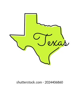 Texas - USA map vector stock illustration design template.