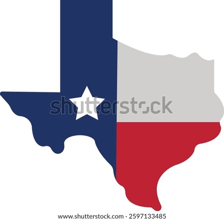TEXAS USA state maps vector for apps or web outline boundary American state map Texas map icon flat isolated on transparent background USA United States of America map template.