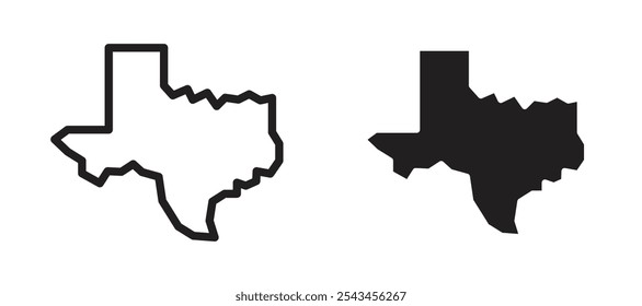 Icono de Vector de Texas en negro.