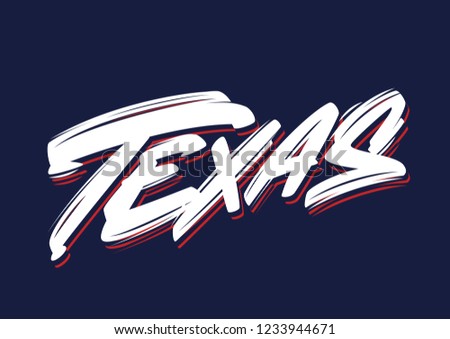 Texas vector lettering logo sign element