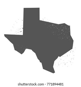 Texas vector map stamp. 