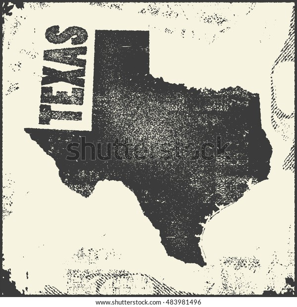 テキサス州のベクター画像マップスタンプ レトロな悩みの記号 米国国の地図 米国の国の地図のベクターイラスト のベクター画像素材 ロイヤリティフリー