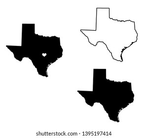 Texas vector silhouette and taxes vector with heart and taxes outline