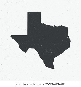 Icono vintage de Texas. Mapa de Antiguas Texas con efecto de sello. ILUSTRACIÓN VECTORIAL USA