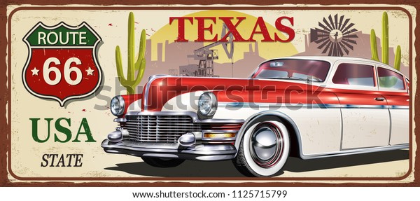 Home Texas Vintage Look Metal Sign