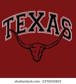 Texas Western Wild West Rodeo Wyoming Dallas Cowboy Country Varsity retro Bull USA Trending Graphic Tee t-shirt logo slogan graphic artwork typography
