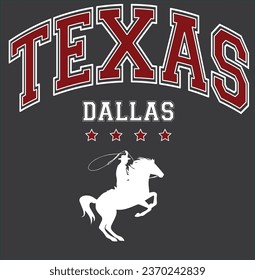 Texas Western Wild West Rodeo Wyoming Dallas Cowboy Country Varsity retro Bull USA Trending Graphic Tee t-shirt logo slogan graphic artwork typography
