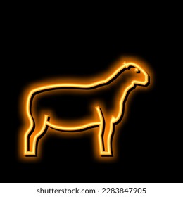 texel sheep neon light sign vector. texel sheep illustration