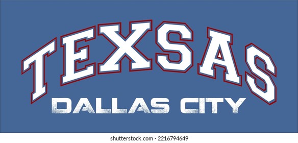 Texsas Diseño de tipografía moderna en la diversidad de ilustraciones vectoriales
