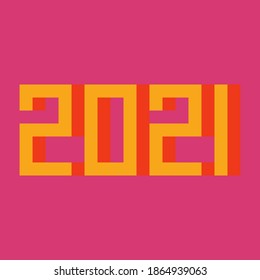 text 2021,yang simple for logo,icon,Christmas decoration. Celebrate party 2021.  Poster, banner, cover card, brochure, flyer, layout design