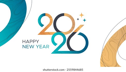 text 2026. New Year 2026 celebration greeting background template. new year's eve celebration concept. Last month of 2025. Happy New Year