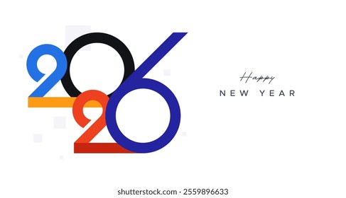 text 2026. New Year 2026 celebration greeting background template. new year's eve celebration concept. Last month of 2025. Happy New Year