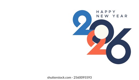 text 2026. New Year 2026 celebration greeting background template. new year's eve celebration concept. Last month of 2025. Happy New Year