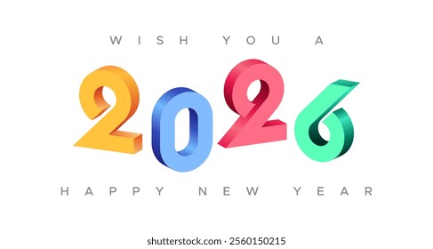 text 2026. New Year 2026 celebration greeting background template. new year's eve celebration concept. Last month of 2025. Happy New Year